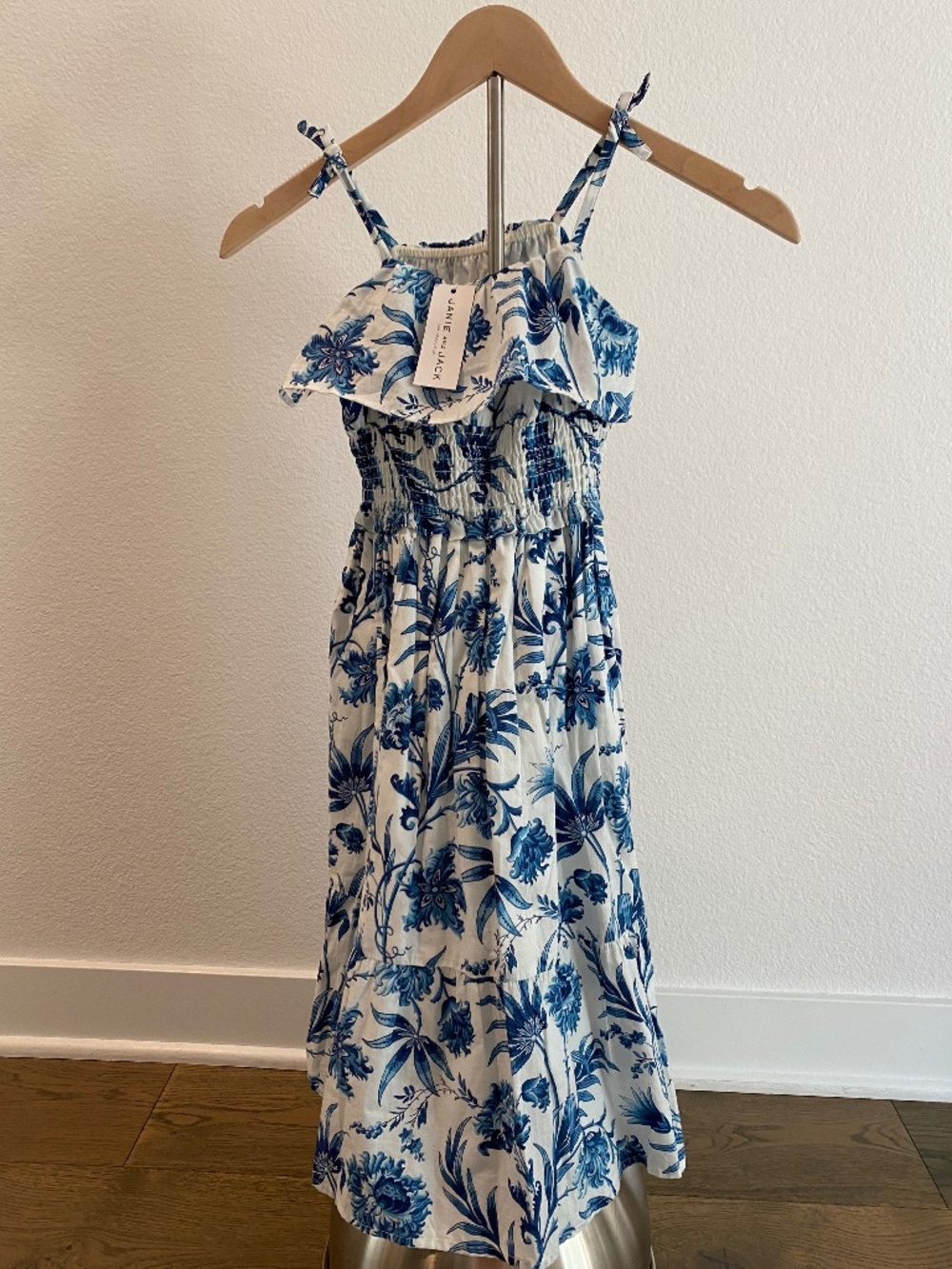 Janie and Jack Long Blue Floral Dress - NWT